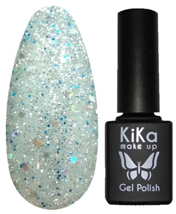 Гель-лак Kika №154 с блестками 8,5 мл Серебряный (KGP-154)