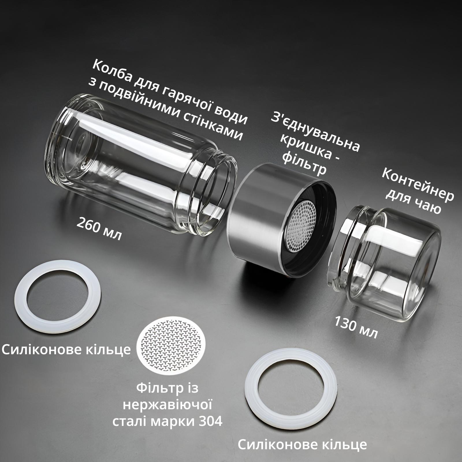 Термокружка для чая из нержавеющей стали с двойными стенками 360 мл - фото 4