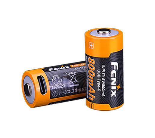 Аккумулятор Fenix 16340 800 mAh Li-ion с Type-C зарядкой Черно-желтый - фото 3 Аккумулятор Fenix 16340 800 mAh Li-ion с Type-C зарядкой Черно-желтый - фото 3