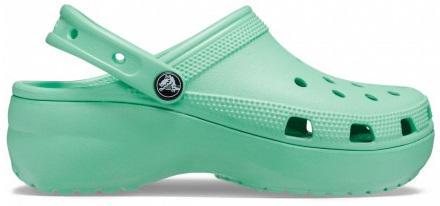 Сабо женские Crocs Classic Platform Clog M5W7 р. 37 24 см Jade Stone (206750) - фото 6 Сабо женские Crocs Classic Platform Clog M5W7 р. 37 24 см Jade Stone (206750) - фото 6