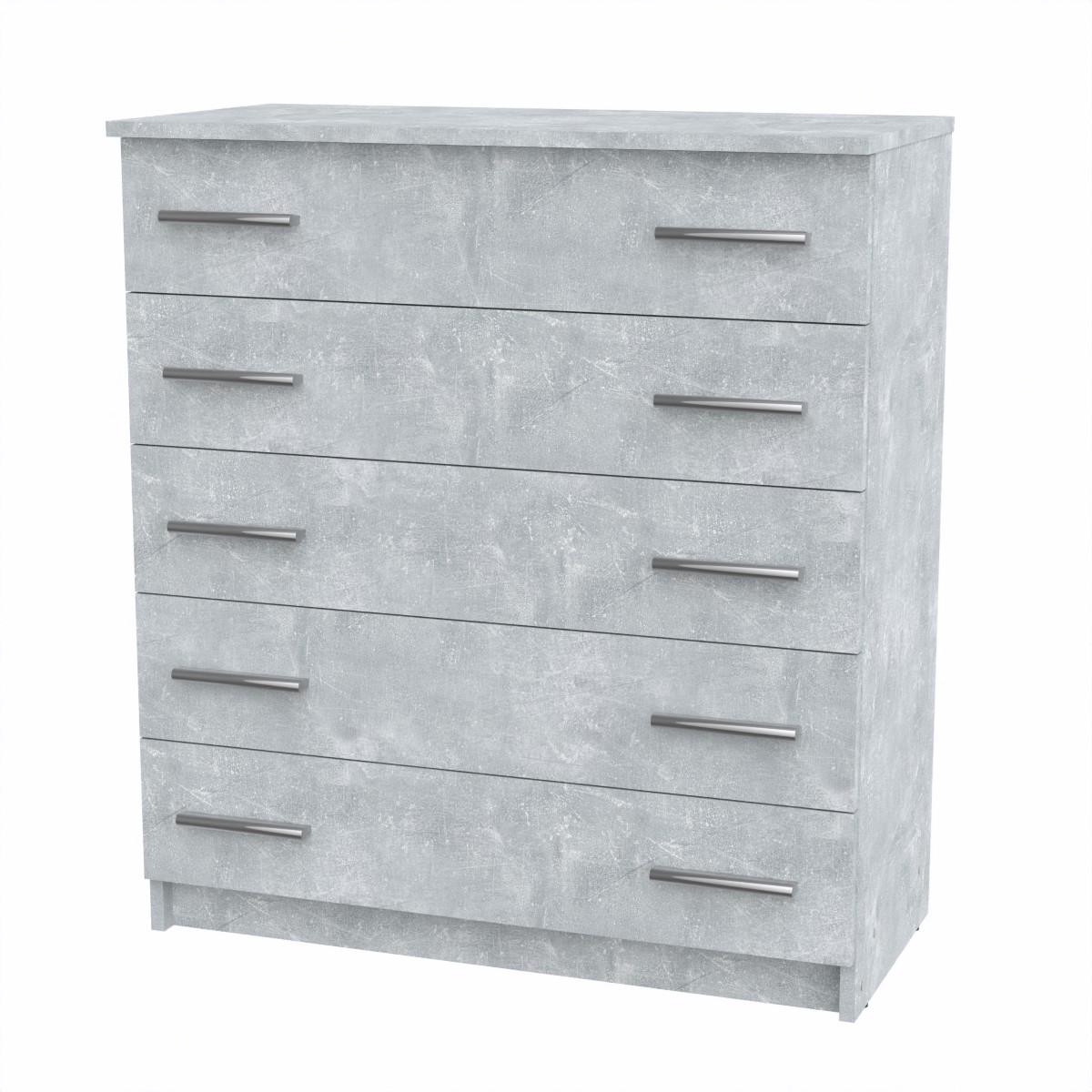 Комод на телескопических направляющих Компаніт 5П 80,3х39х89,1 см Бетон (16985)