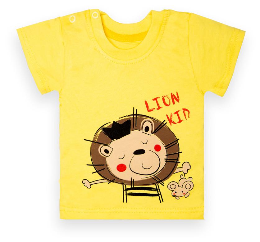 Футболка детская хлопковая для мальчиков Gabbi FT-22-1/1 62 см Желтый (13125)