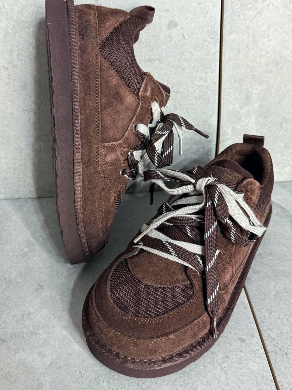Кроссовки женские Hengji 1517-6 замшевые с двойной шнуровкой угги р. 38 24,5 см Коричневый - фото 6