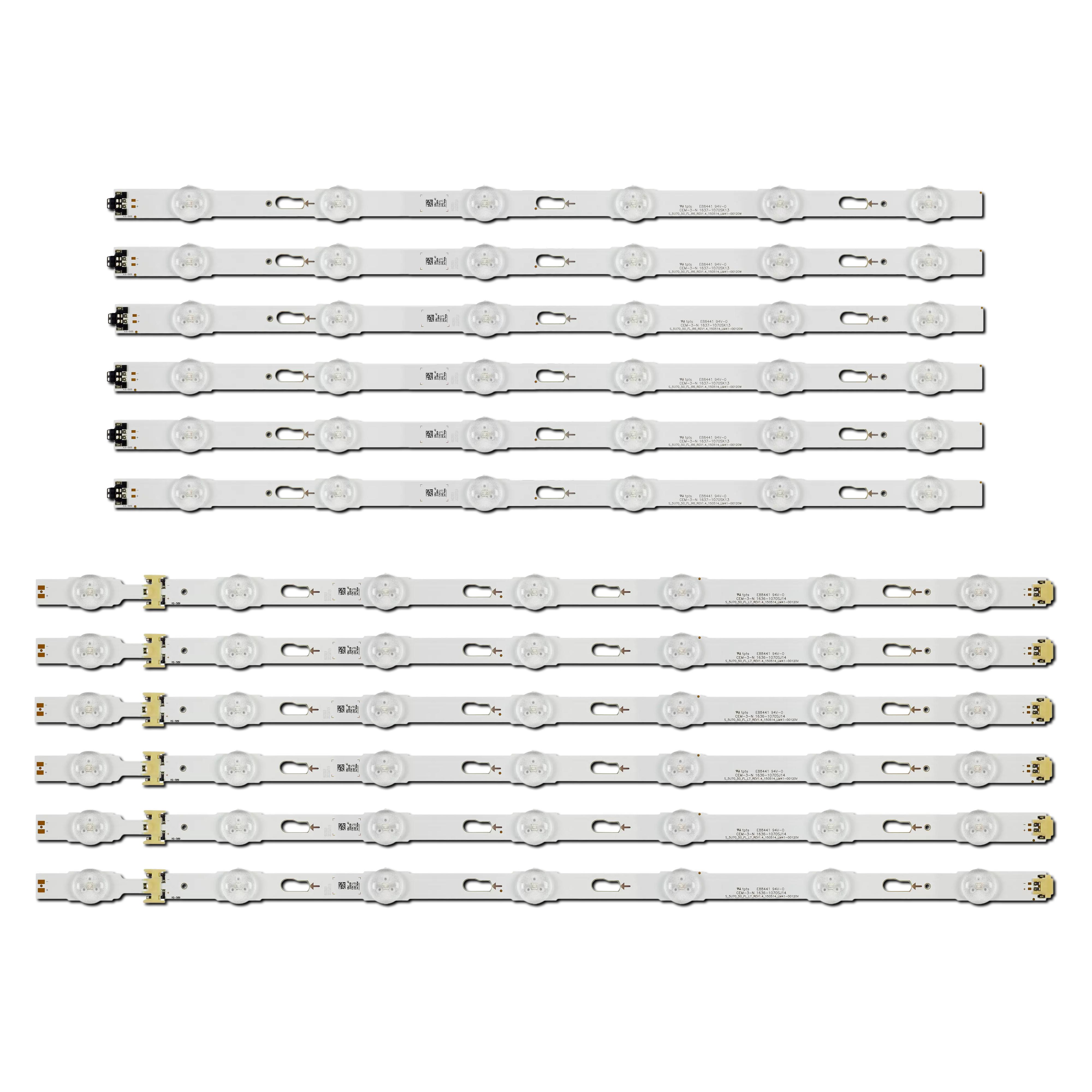Комплект LED подсветки для TV Samsung V5DU-500DCA-R1 V5DU-500DCB-R1 BN96-34795A BN96-34796A S_5U70_50_FL_ L7/R6 50" 12 шт. (ART-14251)