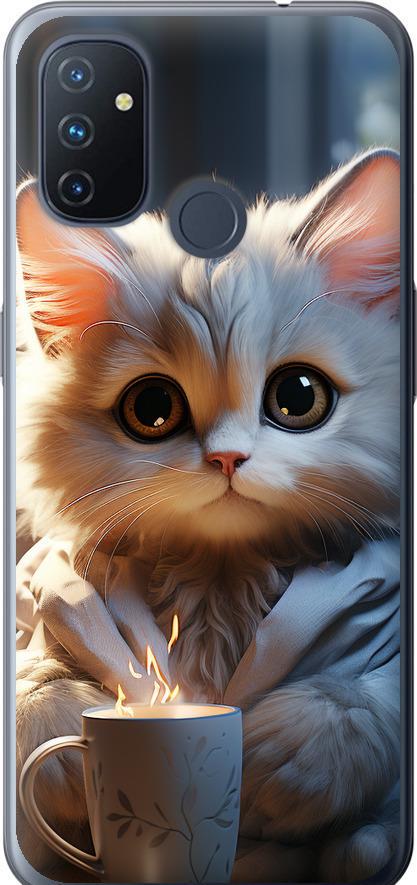 Чехол на OnePlus Nord N100 White cat (5646u-2130-42517)