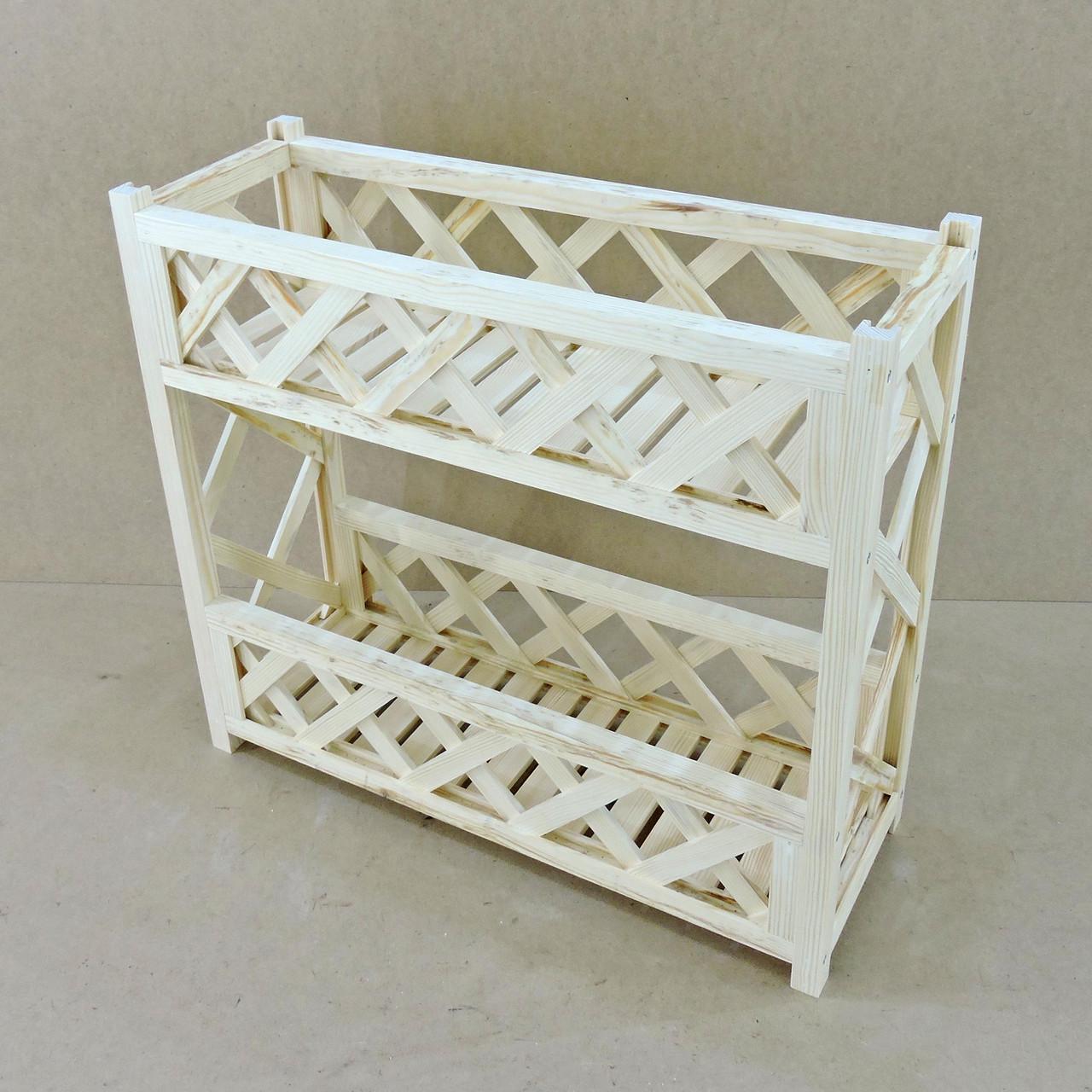 Кашпо на стойке из дерева Юрсхольм 80 см Бланже (КШС-0034201)