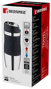 Термокружка Bergner Vacuum Travel Black 400 мл - фото 2