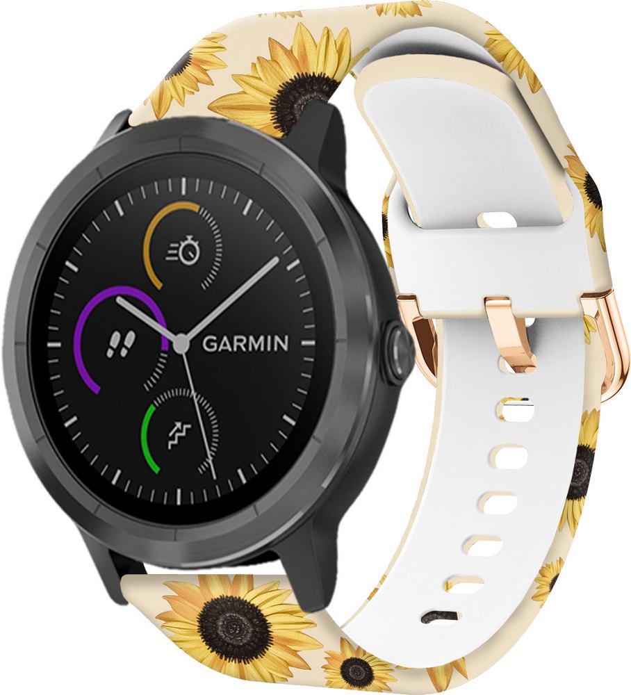 Ремешок силиконовый Colorful для Garmin Vivoactive 3 Sunflower Powder (37702)