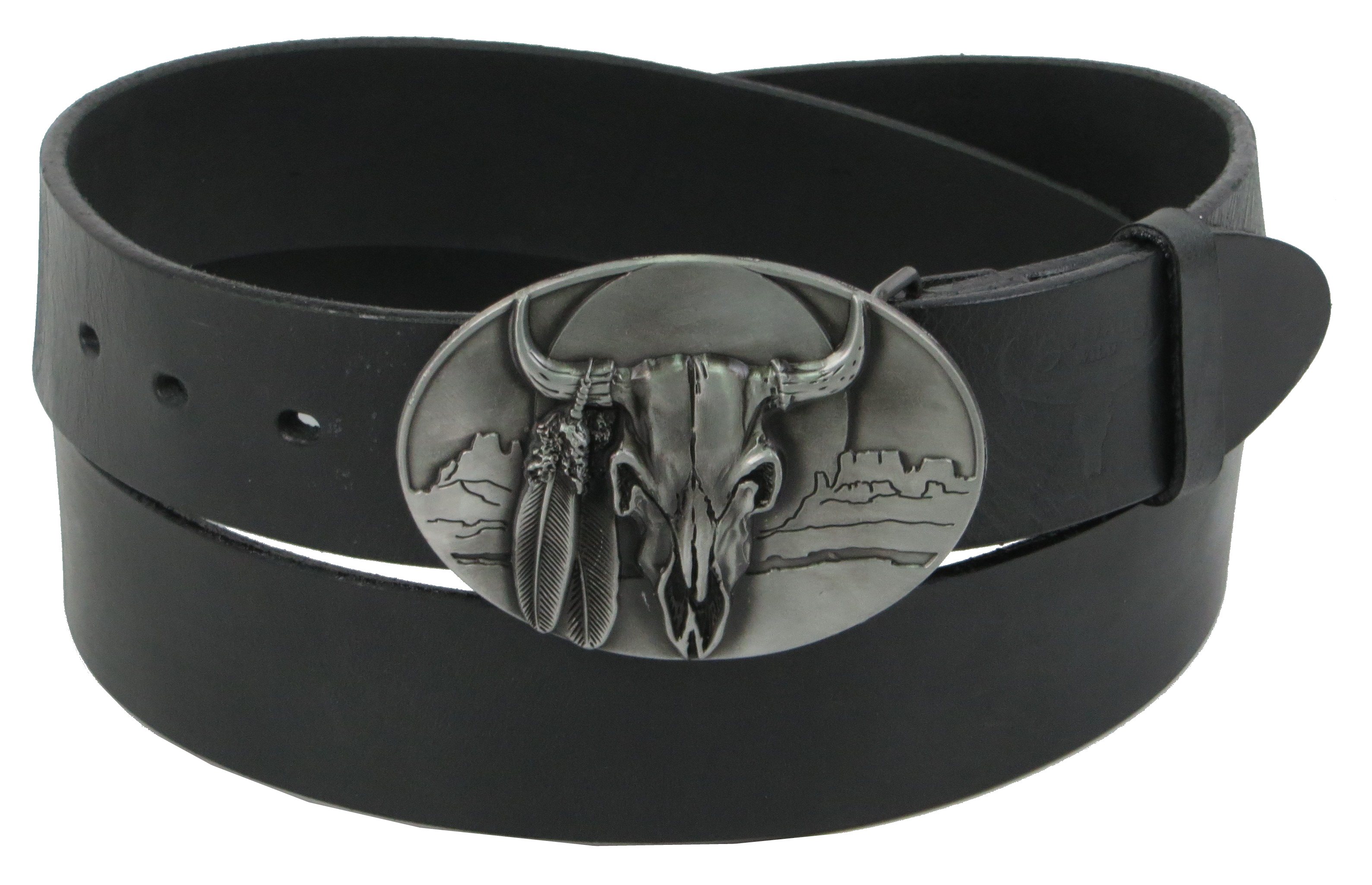 Ремінь чоловічий Always Wild шкіряний Чорний (BUFFALO G-2 black)