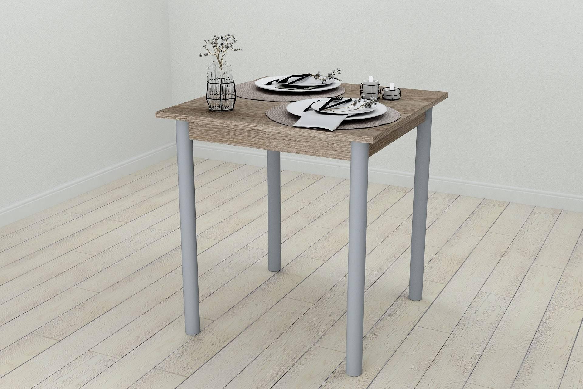 Стол кухонный Ferrum-decor Агата ДСП 16 мм 75x70x70 см Серый/Сонома Трюфель (FRD-106244)