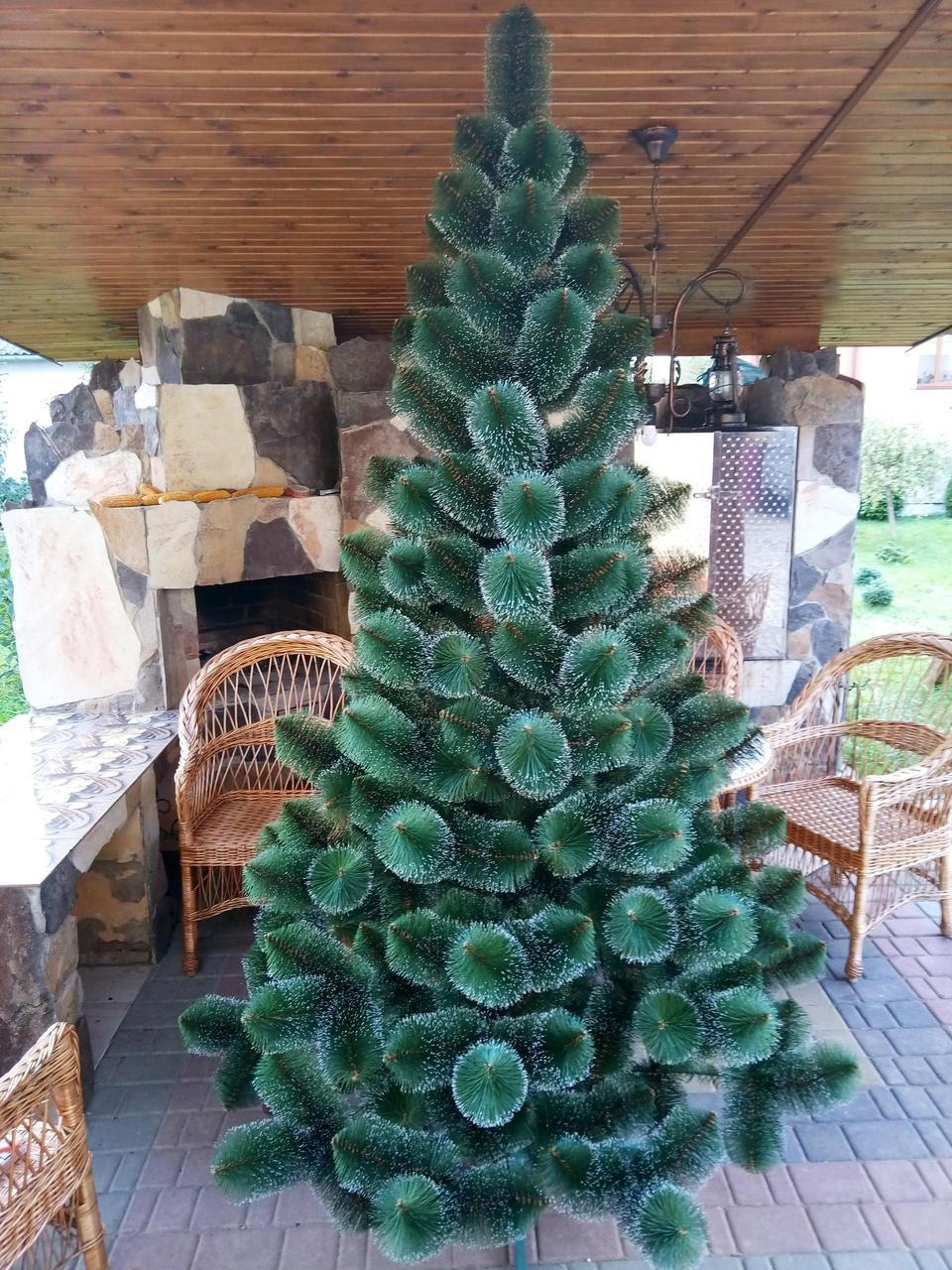 Сосна штучна Білі кінчики в снігу пишна 210 см з підставкою в коробці (23500673) - фото 1 Сосна штучна Білі кінчики в снігу пишна 210 см з підставкою в коробці (23500673) - фото 1