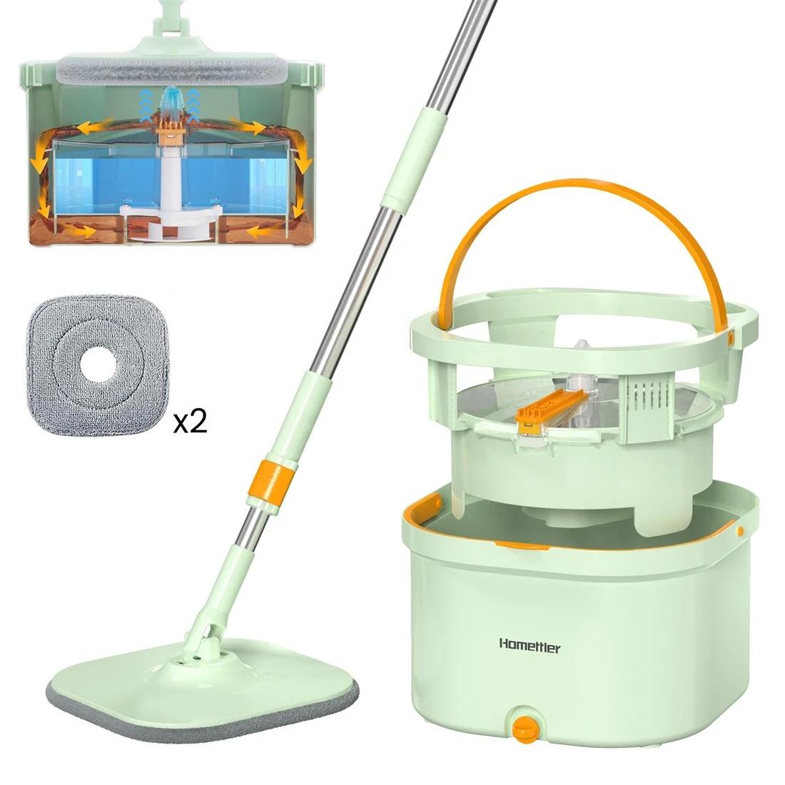 Набор швабры и ведра с отжимом Homettler CW002 Синий (23389226) - фото 2