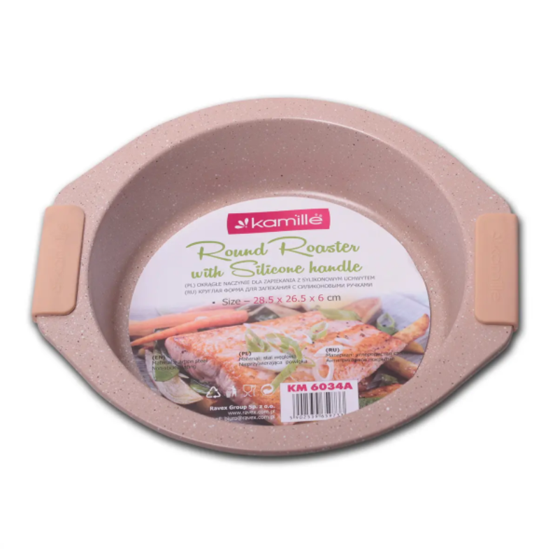 Форма для запекания Kamille KM-6034A из углеродистой стали 28,5x26,5 см Бежевый (NA002272)