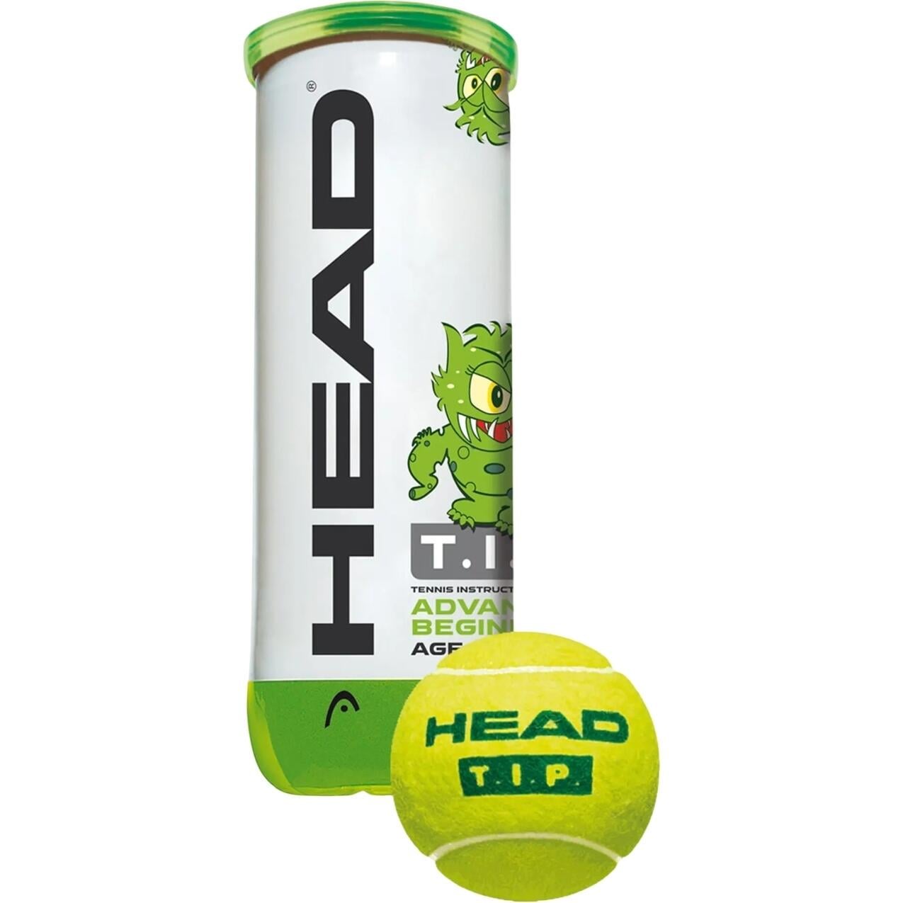 Набор мячей для тенниса Head TIP Green 3 3 шт. Желто-зеленый (578133) Набор мячей для тенниса Head TIP Green 3 3 шт. Желто-зеленый (578133)