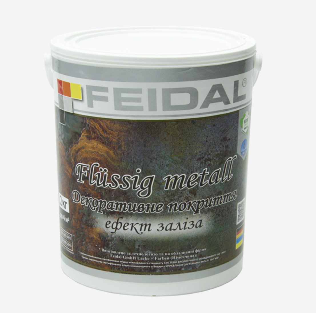 Декоративное покрытие Feidal Flussig metal Feidal Flussig metal 2 кг Железо (27581768)