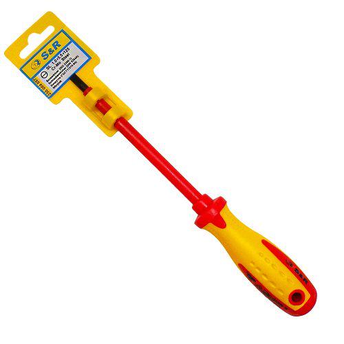 Викрутка S&R з профілем SL5,5х1,0x125 мм 1000V (250089057) - фото 2 Викрутка S&R з профілем SL5,5х1,0x125 мм 1000V (250089057) - фото 2