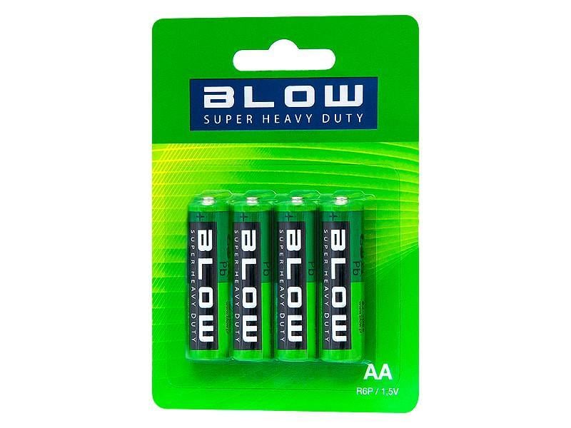 Батарейка BLOW AA SUPER HEAVY DUTY 1,5V R06 солевая блистер 4 шт. (82-506#)