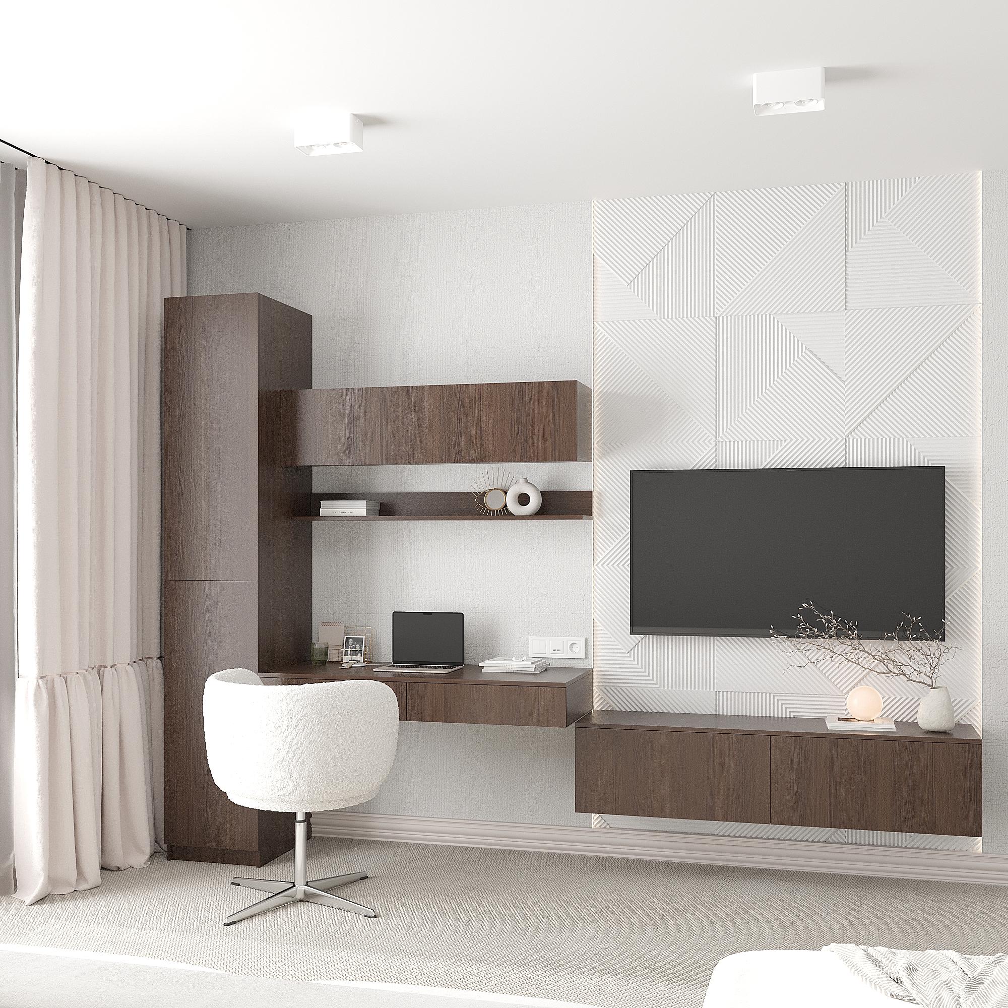 Комплект мебели Эйр пенал/стол подвесной/полка/тумба Венге магия (28523441)