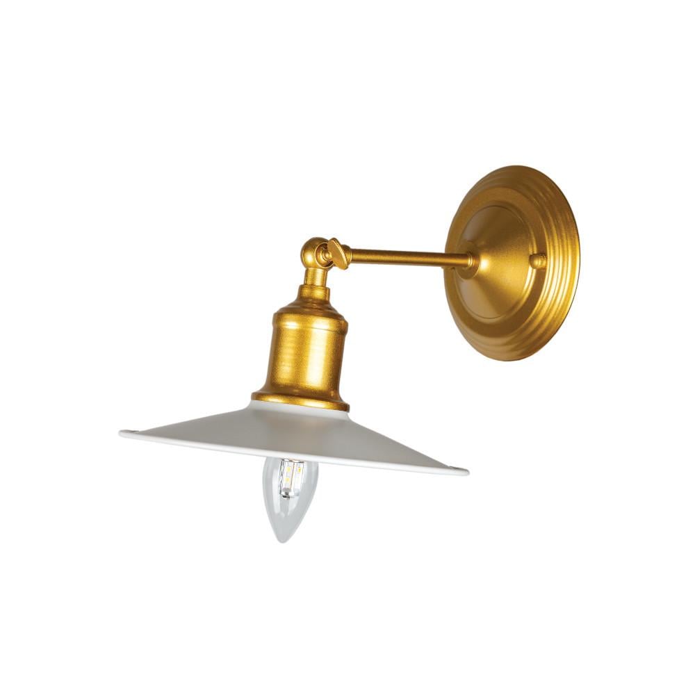 Бра Levistella 752W837F-1 GD+WH Лофт с дисковым плафоном Золотой/Белый (1887929226)