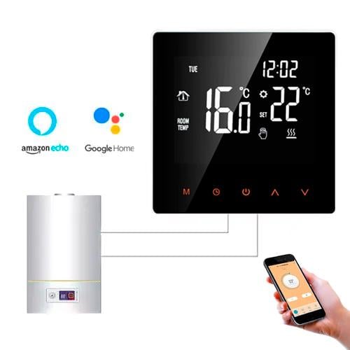 Терморегулятор Avatto ME81H Wi-Fi для газового котла 220 В 3 А ЖК 3,2'' White (534094) - фото 2