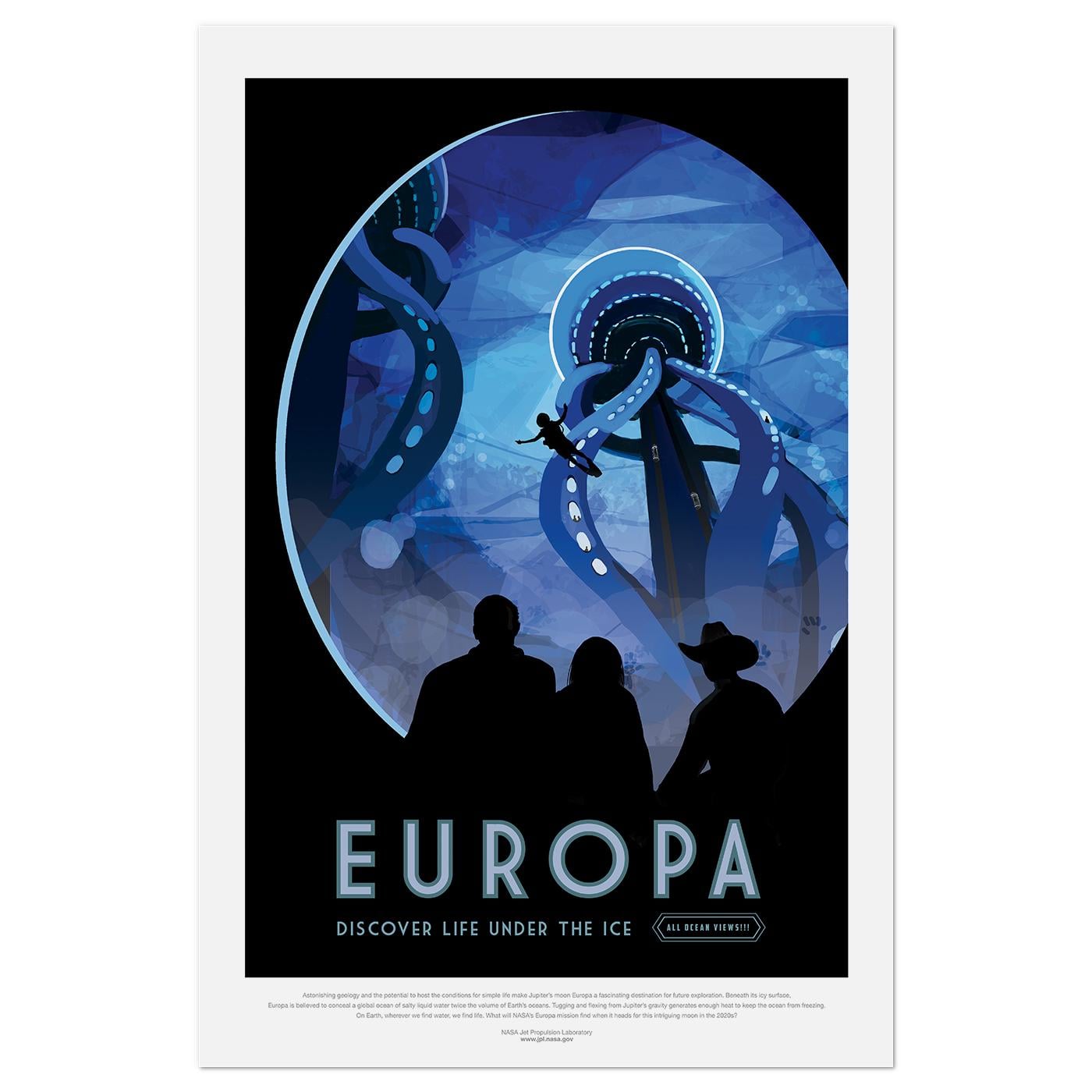 Плакат научный NASA Европа 60x90 см (0368) Плакат научный NASA Европа 60x90 см (0368)
