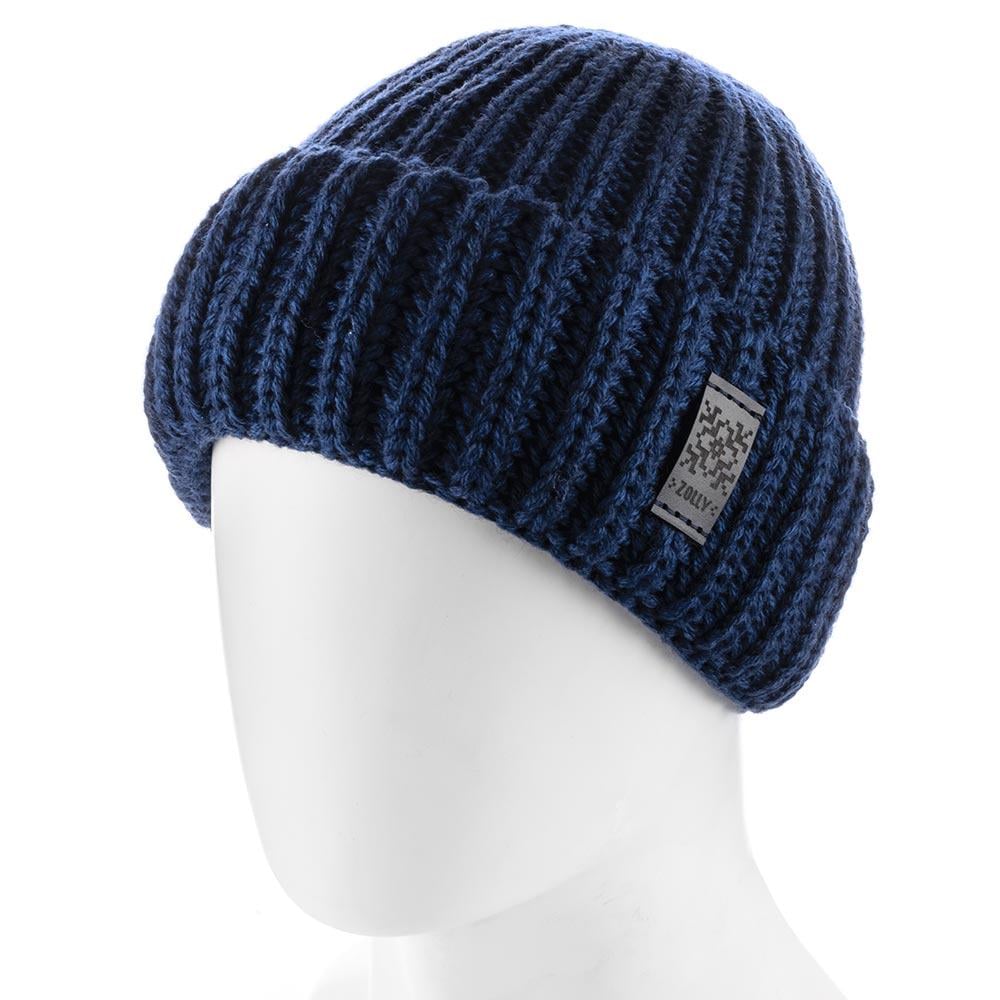 Шапка женская Zolly ZH234 на флисовой подкладке шерстяная L р. 57-58 Джинсовый (117686)