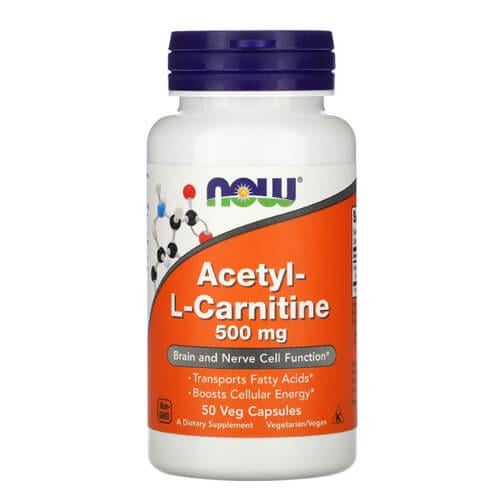 Добавка L-Карнитин NOW Acetyl L-Carnitine 500 мг 50 veg caps (NOW-00075)