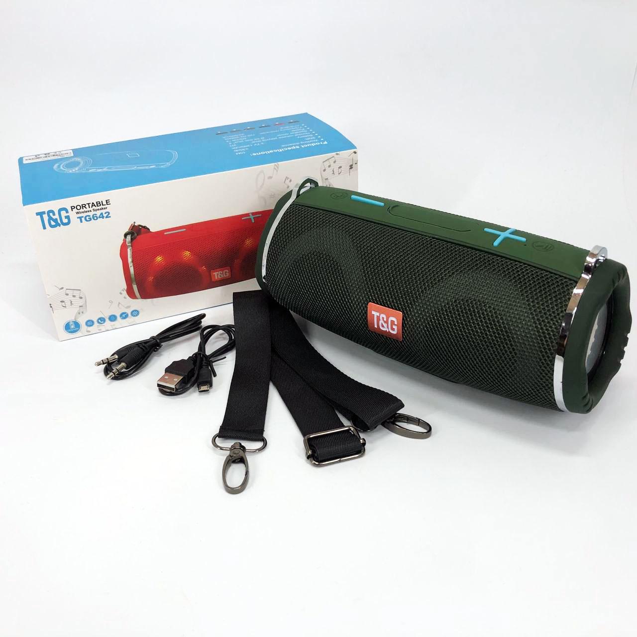 Колонка портативная с RGB подсветкой и ремешком TG642 Зеленый - фото 4 Колонка портативная с RGB подсветкой и ремешком TG642 Зеленый - фото 4