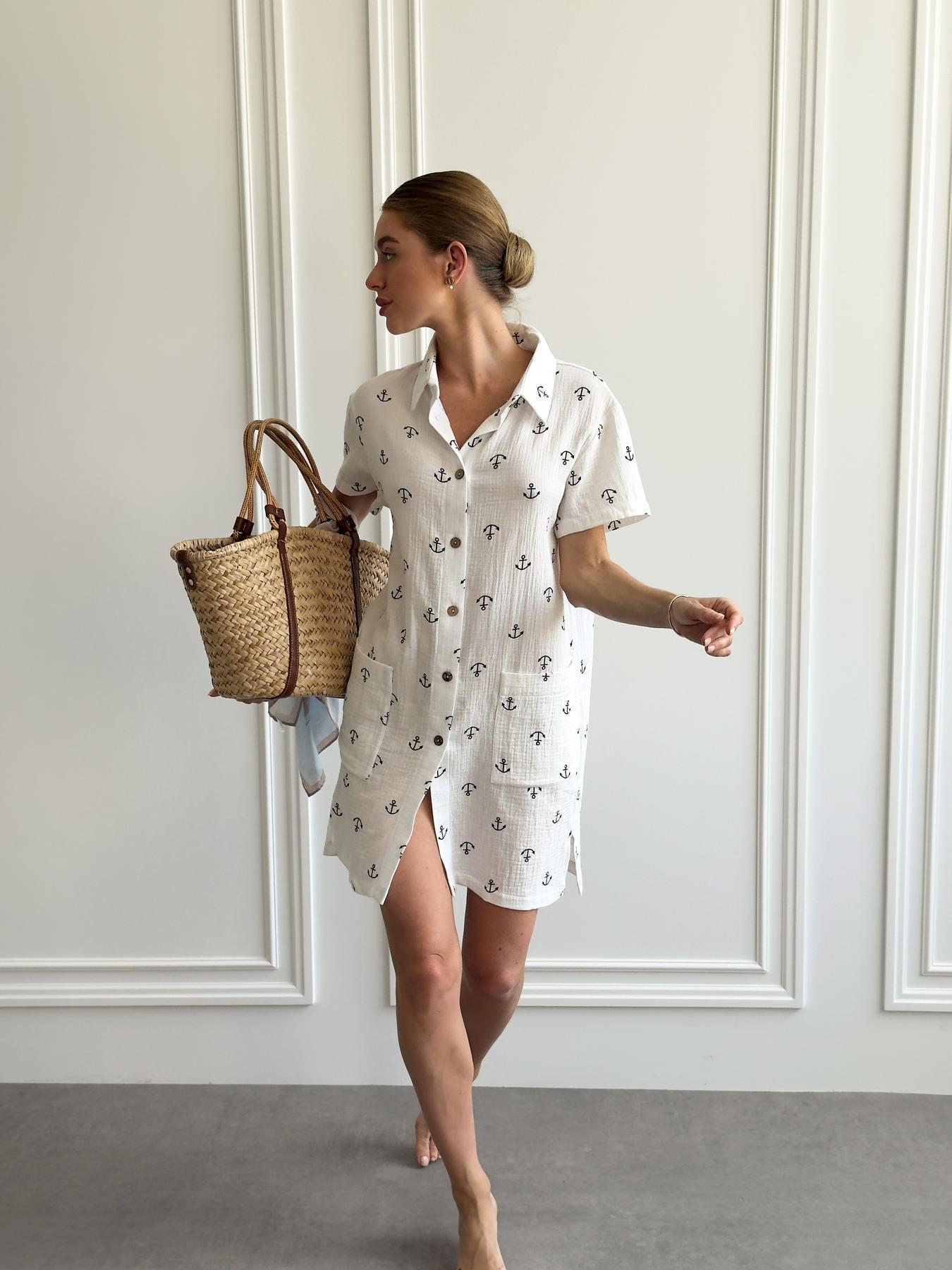 Пляжная туника COSY Морская Мечта из муслина S Белый (MD20 (MD20/S)