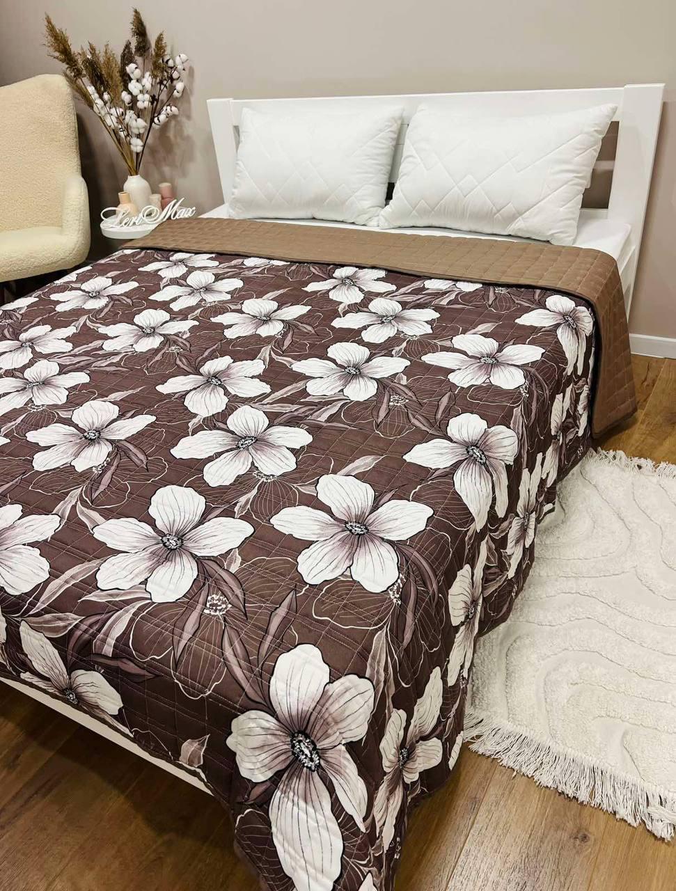 Плед на диван євро 200х220 см Коричневий (П4К-al-st-pl-003)