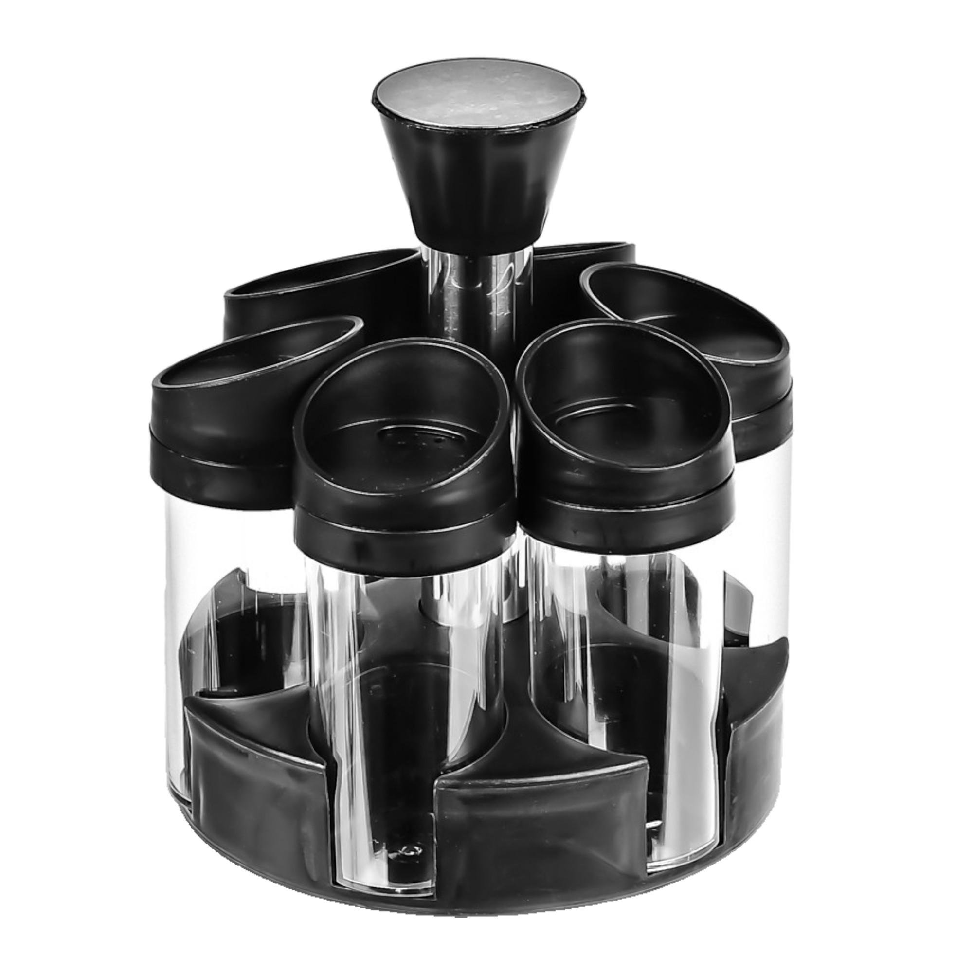 Ємність для спецій Stenson R97836 6 шт. Чорний (27917804)