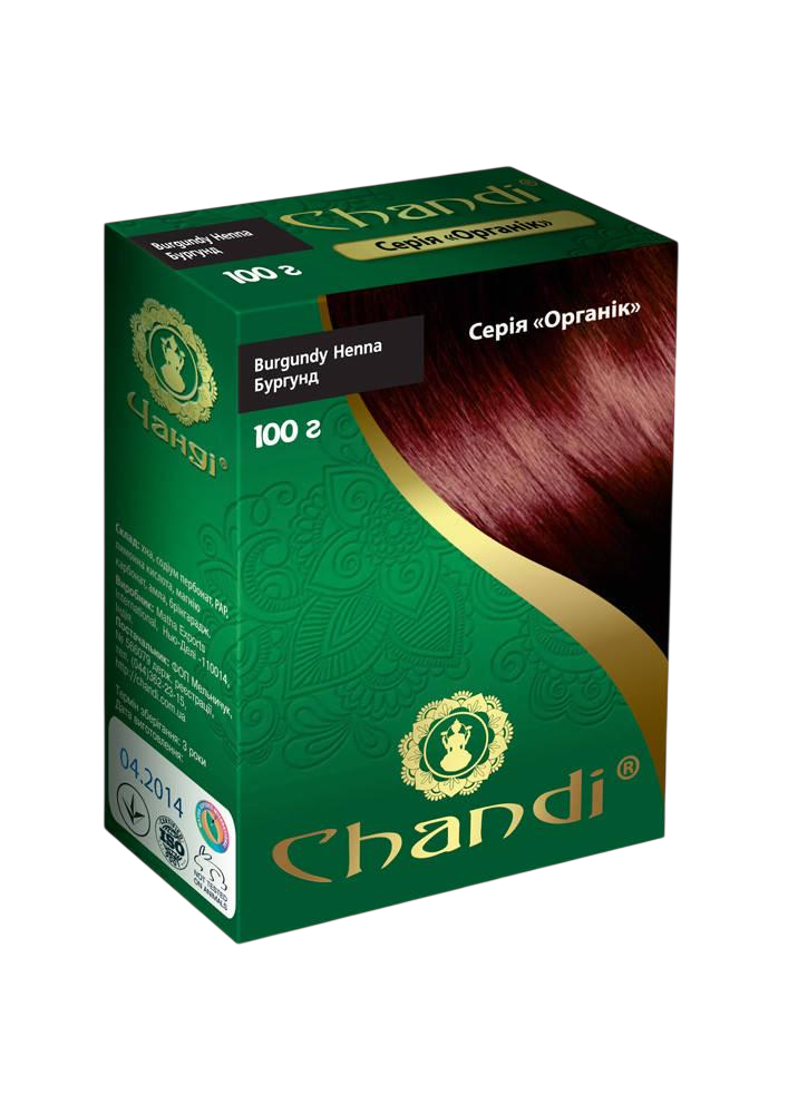 Фарба для волосся Chandi Органік 100 г Бургунд
