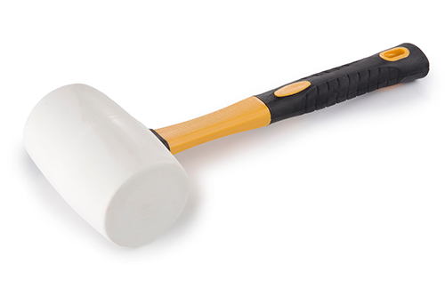 Киянка резиновая Сила с фиберглассовой рукояткой 450 г Белый