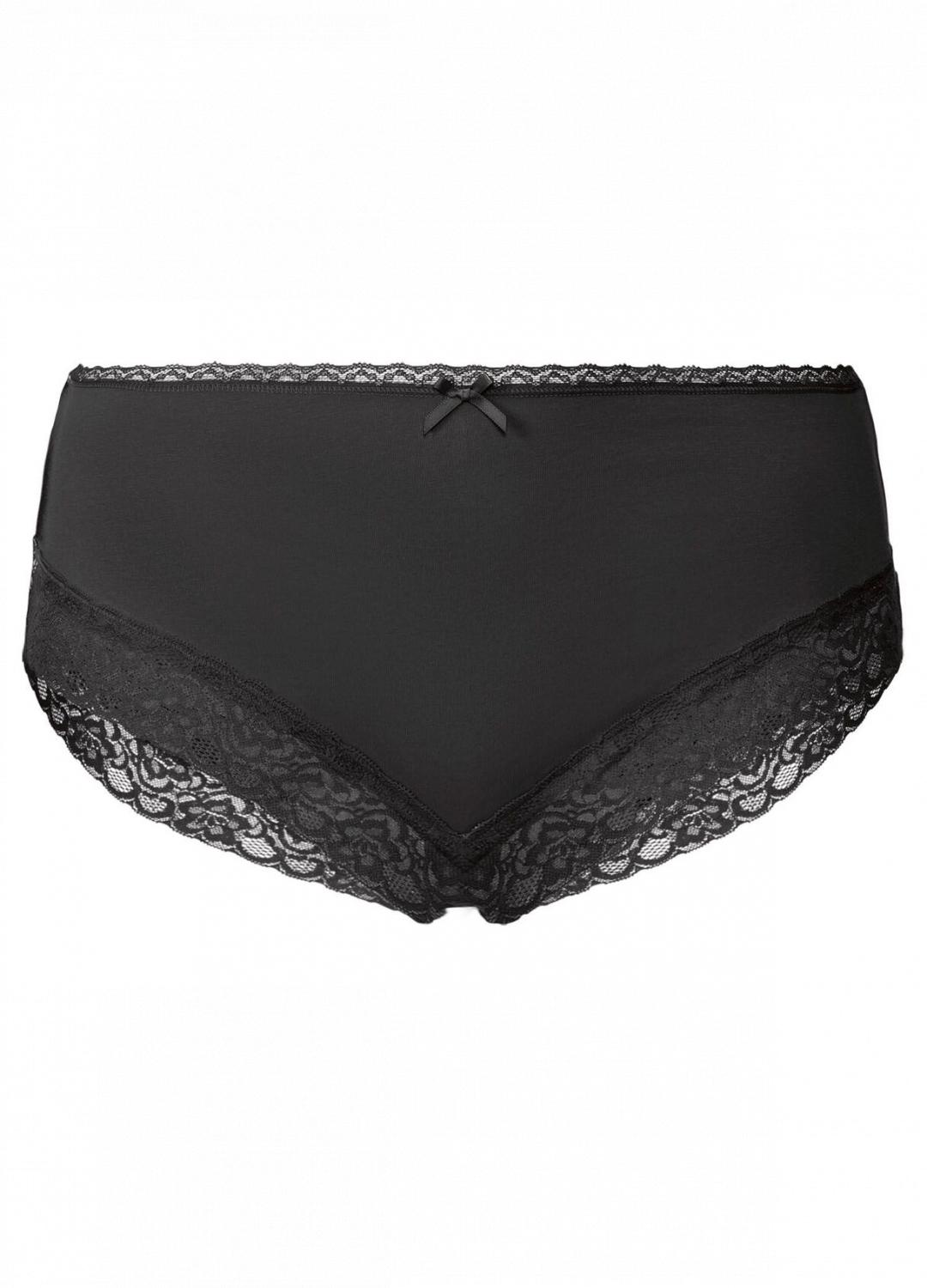 Трусики-хипстеры женские Esmara 334486 высокие кружевные XXL Черный (73868)