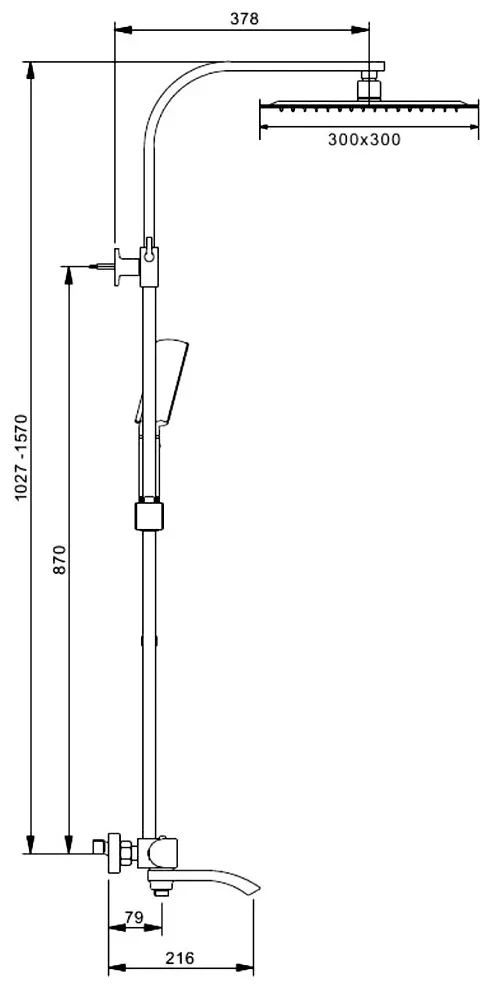 Душевая система с термостатом Gappo G07 G2407-40 излив-переключатель на лейку Хром - фото 2