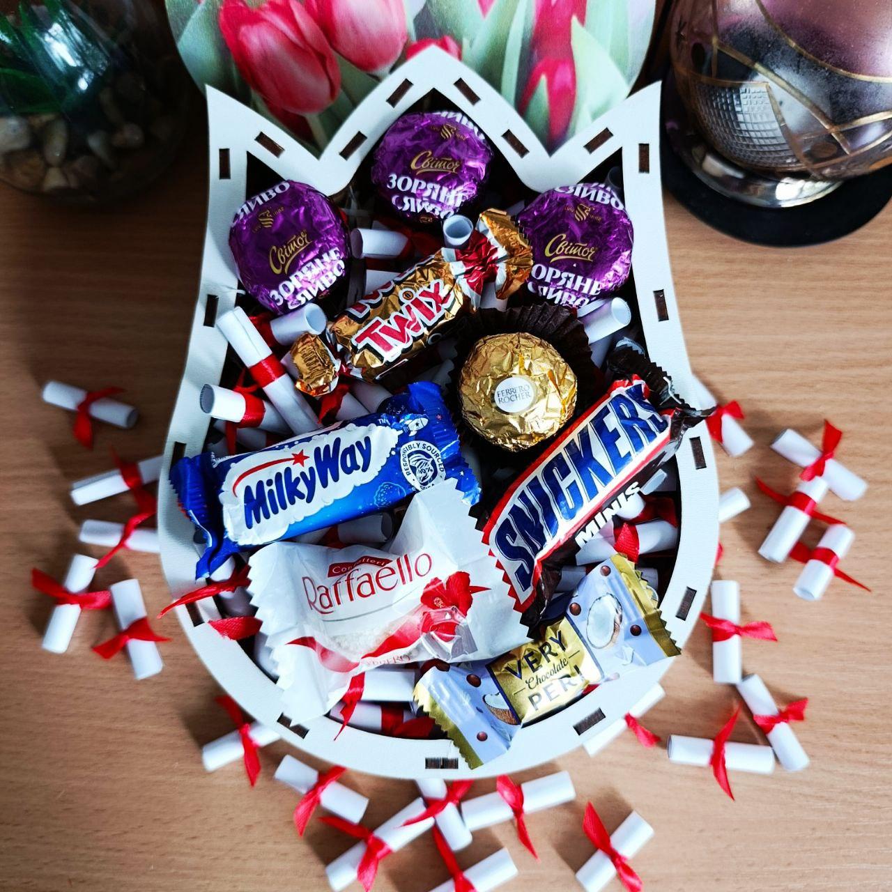 Бокс со сладостями и 101 причиной Почему я тебя люблю для девушки на день рождения/день влюбленных/8 марта (ar278)