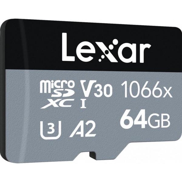 Карта памяти Lexar 64GB microSDXC class 10 UHS-I 1066x Silver (LMS1066064G-BNANG) - фото 2