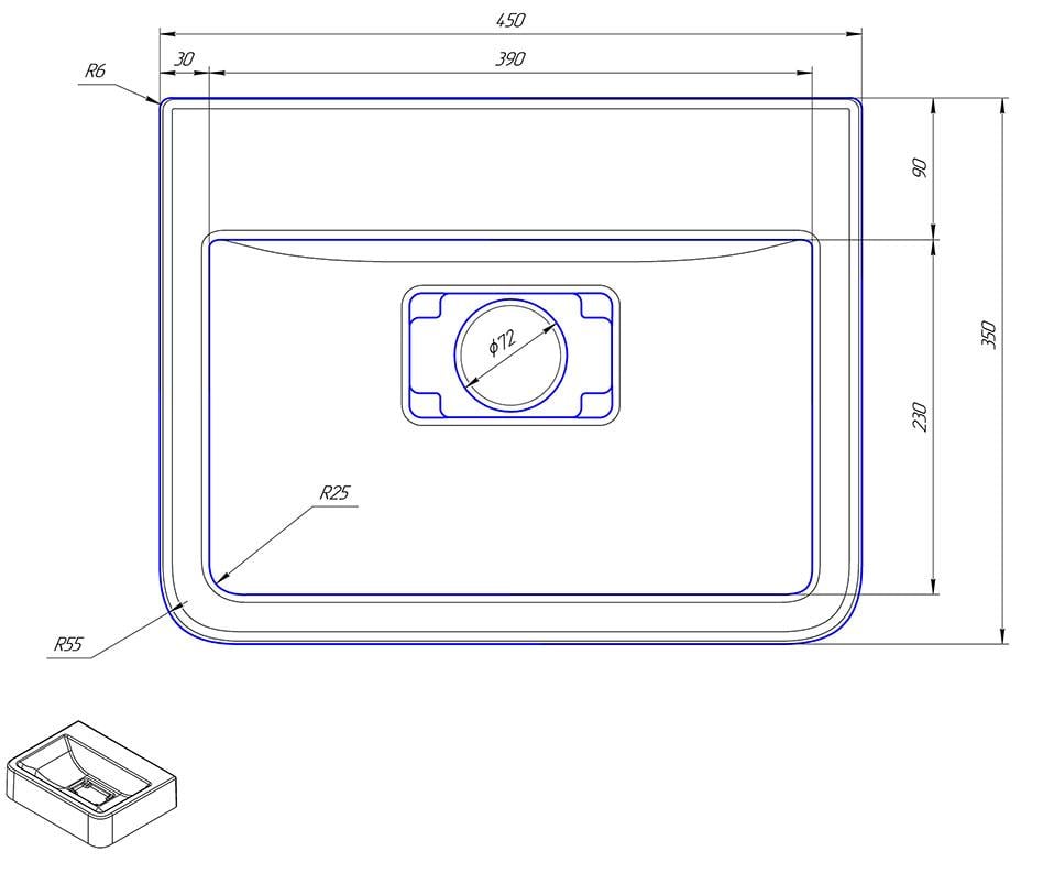 Умивальник підвісний Status Asti 45 см White (735) - фото 13