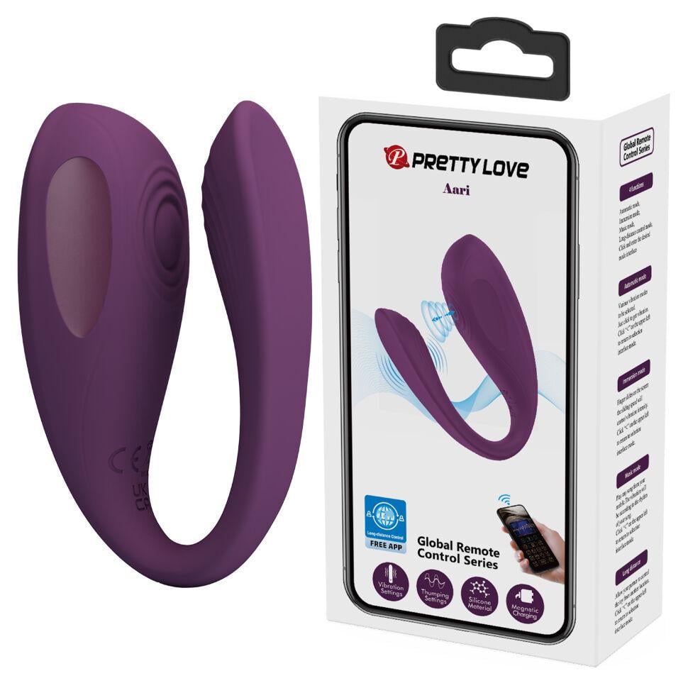 Вібростимулятор Pretty Love Aari Stimulator 2в1 Смарт С-подібний Purple (38023618)