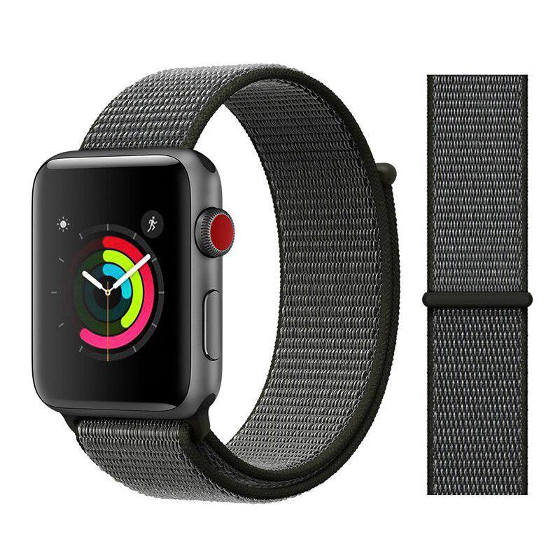 Ремінець нейлоновий Sport Loop Band для Apple Watch 38/40/41 мм Series SE/7/6/5/4/3/2/1 №8 Dark Olive - фото 2