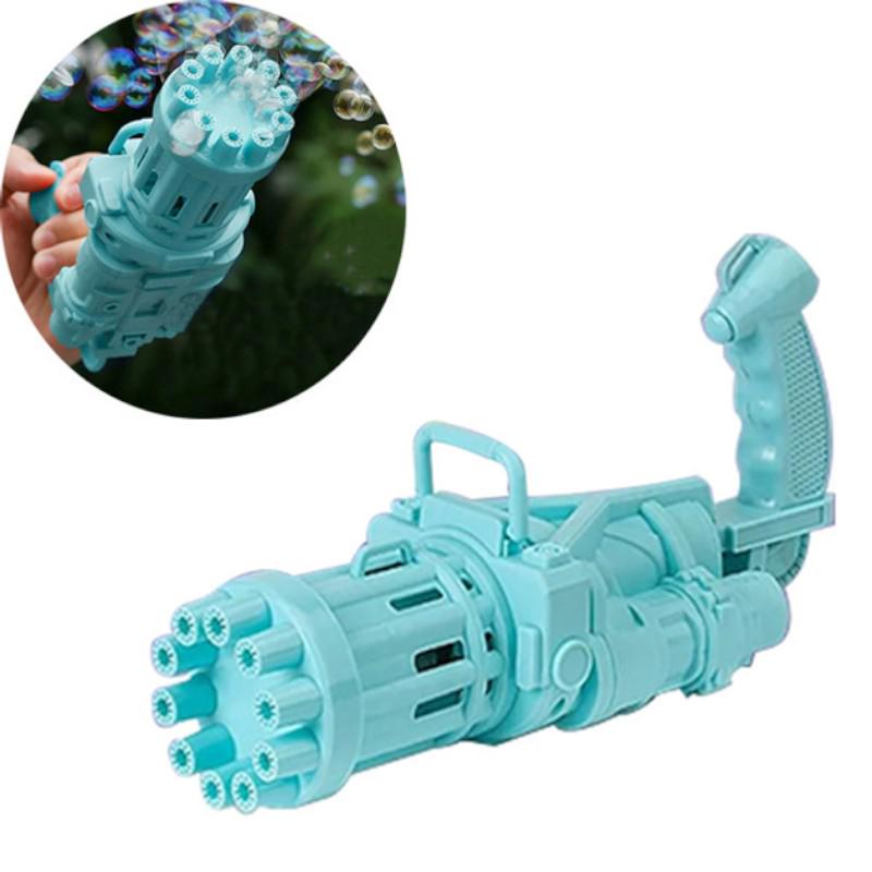 Пулемет игрушечный Gatling генератор мыльных пузырей Бирюзовый (950WJ) - фото 5 Пулемет игрушечный Gatling генератор мыльных пузырей Бирюзовый (950WJ) - фото 5
