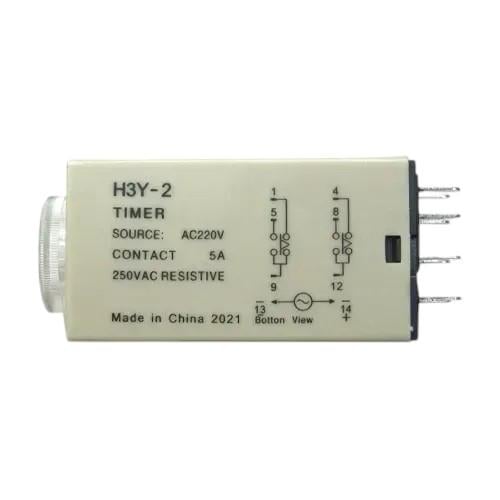Реле времени на DIN-рейку 0-5 с/220 В/5 А (H3Y-2)