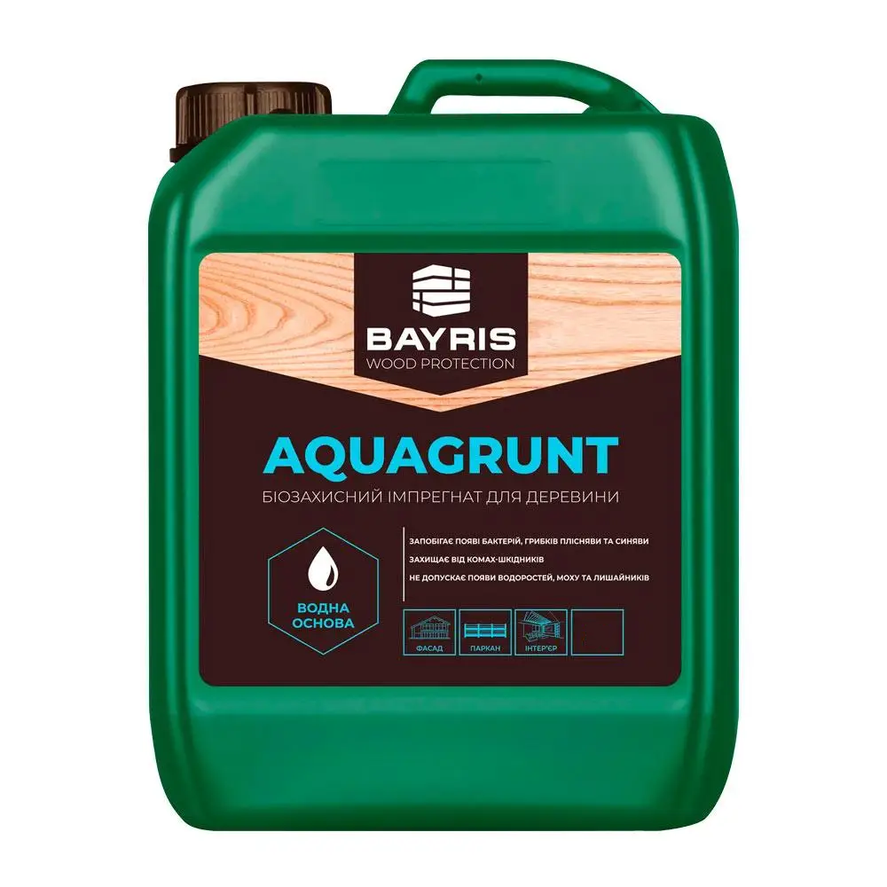 Импрегнат биозащитный для древесины Bayris AQUAGRUNT 1 л (1420076201)