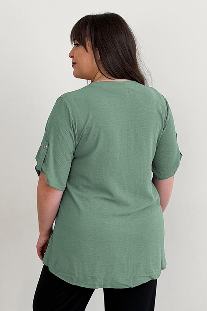 Рубашка батальная женская PANNI Лада жатка р. 64-66 Фисташковый (Р2508252226) - фото 2 Рубашка батальная женская PANNI Лада жатка р. 64-66 Фисташковый (Р2508252226) - фото 2