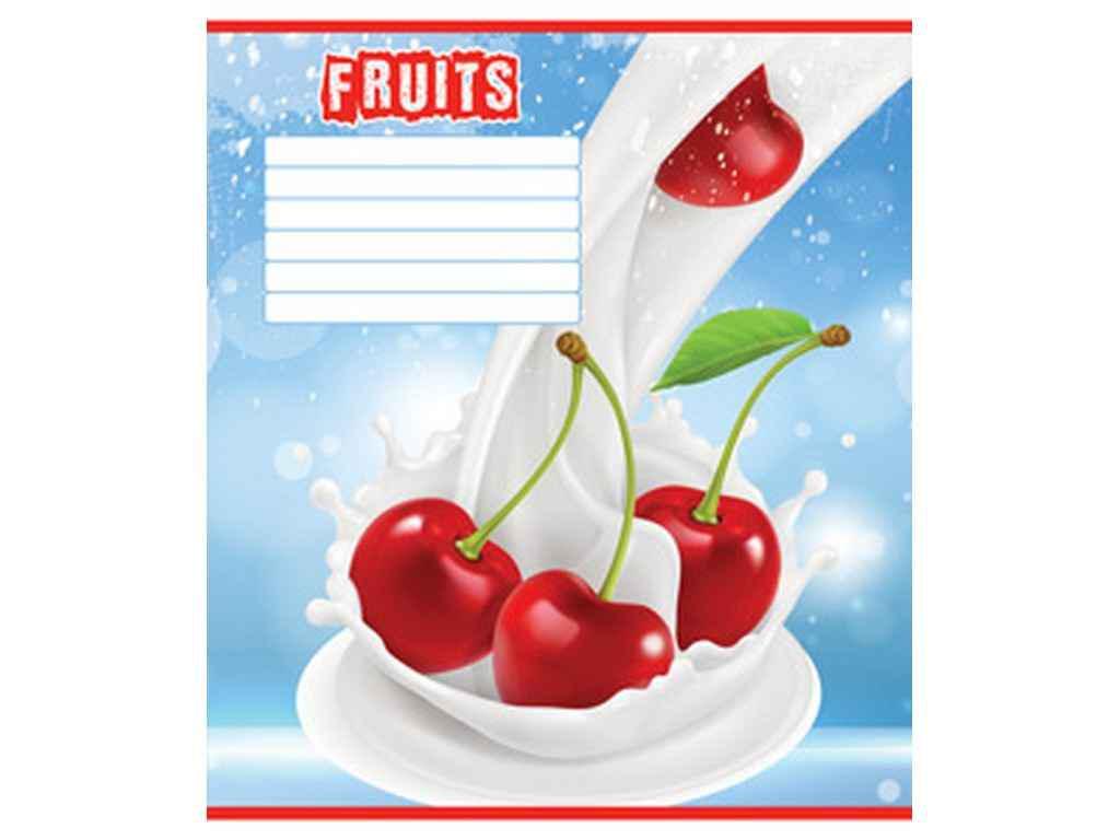 Тетрадь в косую линию Мечты сбываются 12 л. 20 шт. 3534-1с Фрукты в молоке (1067292)