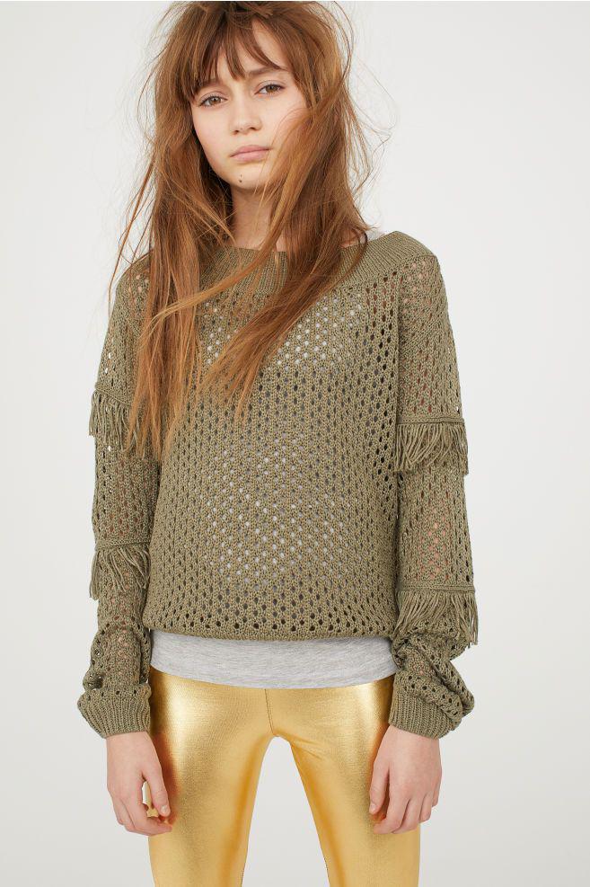 Джемпер H&M 170 см Хаки (95951307)