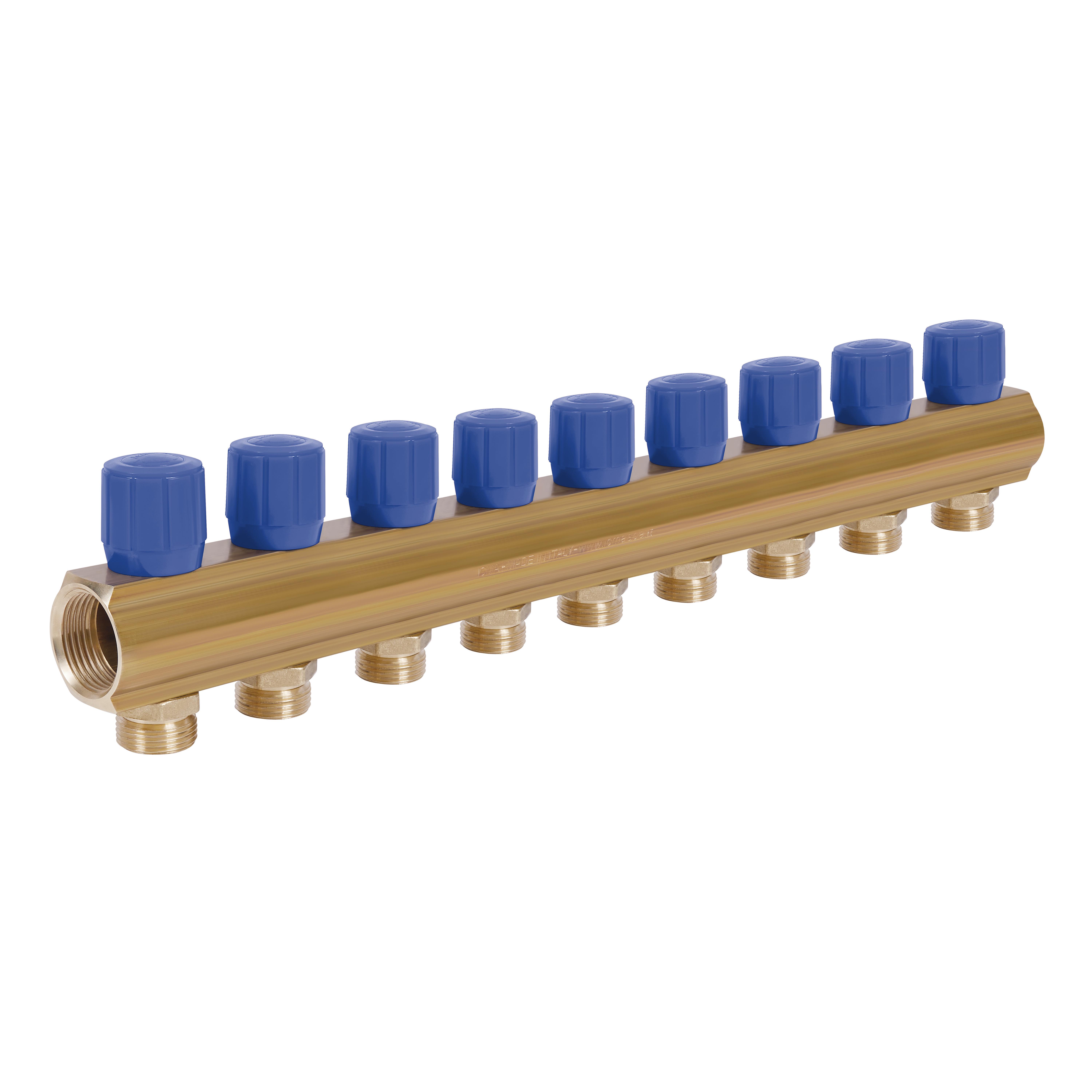 Коллектор ICMA с регулировочными вентилями 1" 9 выходов №1105 Blue (SD00049612)