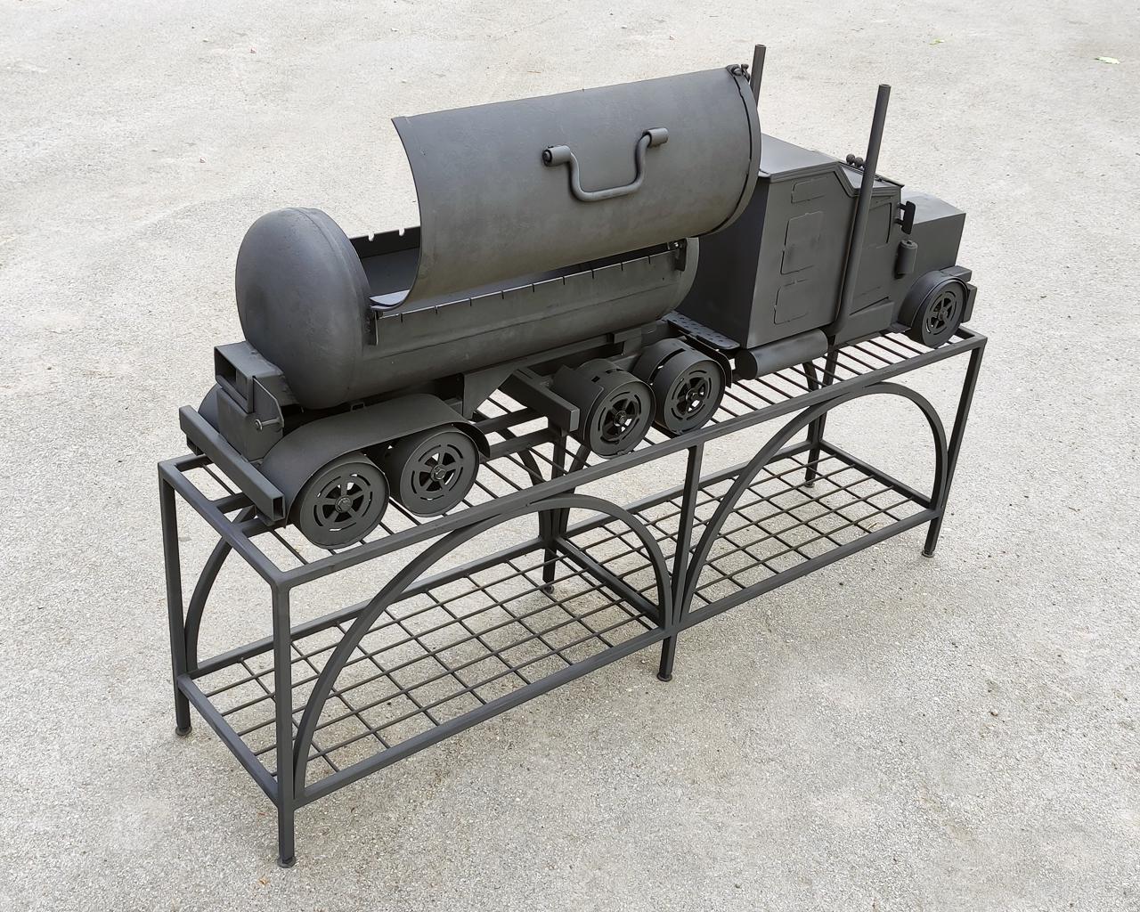 Мангал Kram-kovka Далекобійник з підставкою-дровницею - фото 2