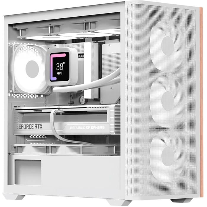 Корпус для ПК AeroCool D301A-G-WT-v2 Mini-Tower no PSU MicroATX/Mini-ITX ARGB White (ACCS-DS03043.21)