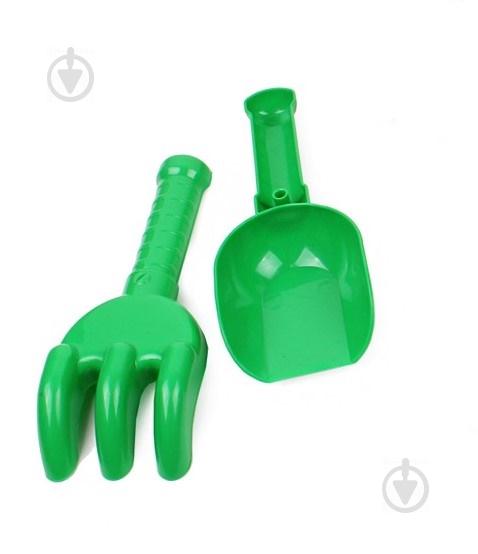 Набор Лопатка и грабли маленький Технок Зеленый (2865)